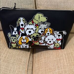 Dog Print Cosmetic Bag